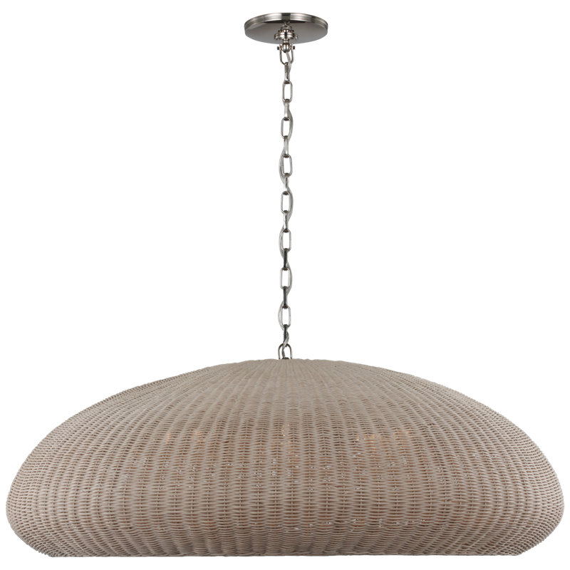 Kokomo Pendant by Chapman & Myers, 16.75" H x 44" W x 44" D, Polished Nickel, Ash