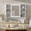 Armoire de toilette 3 en 1, armoire à pharmacie murale de 36 pouces avec tablette réglable et porte à fermeture en douceur, miroir haute définition avec rangement pour meuble-lavabo de salle de bain-670894941