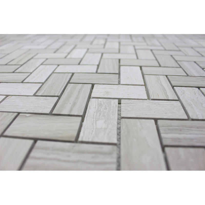 Herringbone Honed 1" x 2" Marble Chevron Mosaic Wall & Floor Tile
