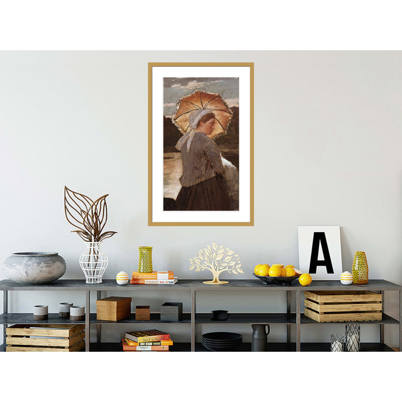 «Woman with Parasol» par Winslow Homer, impression giclée encadrée, H 41,5 po x l 26,8 po