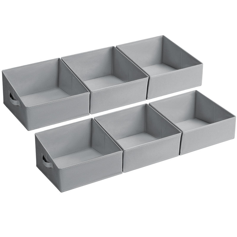 Fabric Storage Bins With Front Handles, Trapezoid Closet Organizer Baskets For Shelves, Foldable Storage Containers For Toys, Books, Clothes, Home Organization