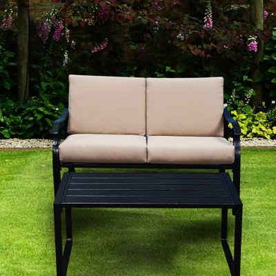 Ensemble table et chaises - Articles décoratifs en métal noir pour la maison et le salon
