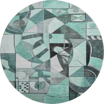 Premium Machine Washable Lubbers AMF1758 Abstract Rug