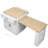 82.7 Inch Kitchen Island With Extendable Table For 2-6, White, Double Storage, 2 Lockable Wheels, Adjustable Shelves, Storage Compartment Dining 82.7", Double Power Outlet, Side Open Functional-853490280