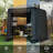  Guardian Shelter Series AMERLIFE Black Pentagonal Storage Shed, 6.3 FT Side with PVC Windows, Mesh & PE Storage Pockets, Top Hooks