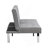 Wood Frame,Stainless Leg,Futon,Sofa Bed Gray