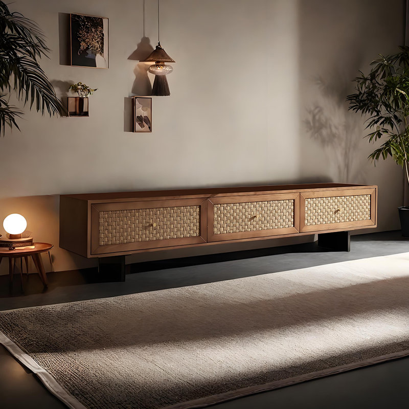 Meuble télé Nordic, Brun, H 19,68 po x L 86,61 po x l 15,74 po