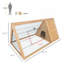 Cage à lapins 46 po x 24 po en bois avec cage extérieure-119747582