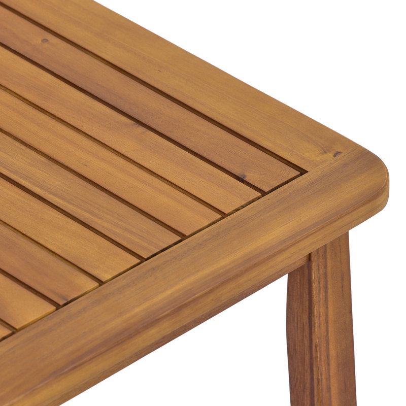 Ensemble de canapé d'extérieur 2 pièces avec coussins et table basse, teck
