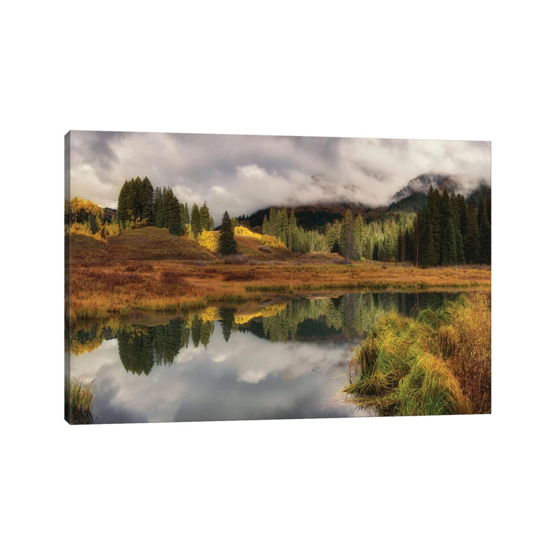 Transition of the Seasons in Rocky Mountain 1 Piece Wrapped Canvas Painting, 101.6 cm H x 66.04 cm W x 1.91 cm D