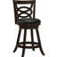 2 tabourets de comptoir - Design pivotant, noir, coloré, pour la cuisine et la salle à manger en cappuccino et chaises hautes, choix de sièges relaxants, style moderne, tissu