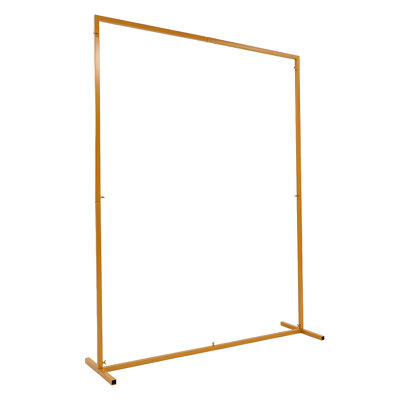 Arche de mariage carrée or 4,9 pi x 6,6 pi, base en métal