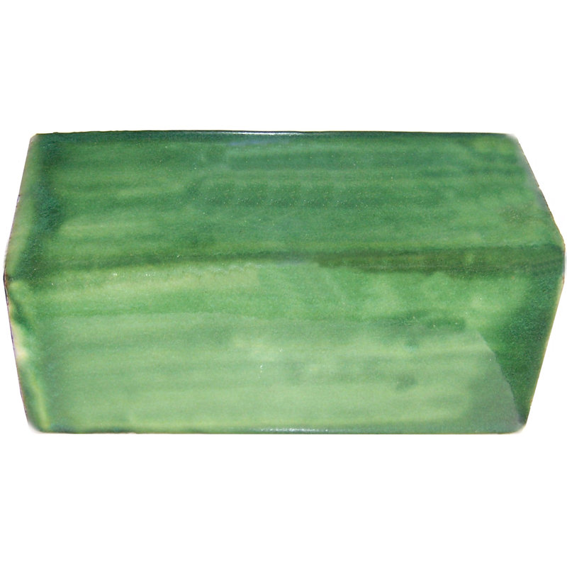 1.75" 5pcs TalaMex Talavera Clay V-Cap, 1.75" W x 4" L, Green