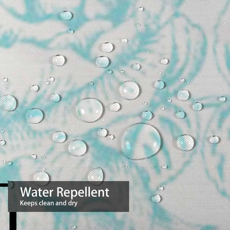 Rideau de douche imperméable avec 12 crochets, L 72 po x l 84 po