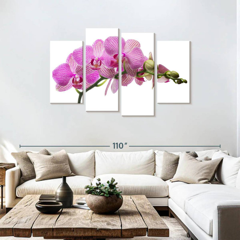 Fleurs d'orchidées fraîches Harnek, H 48 po x l 75 po