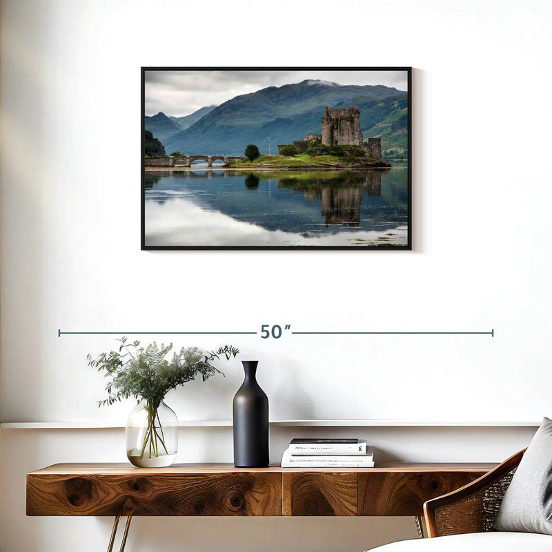 Scottish Eilean Donan Castle, Floating Frame Black, 31" X 21"