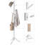 Shallon Solid Wood Freestanding 8 - Hook Coat Stand