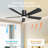52 Inch 5 Blades Ceiling Fans With Lights,Flush Mount,6CCT, Low Profile Ceiling Fan With Light And Remote Control,DC Motor,Ceiling Fan For Bedroom, Kitchen,Living Room,Indoor/Outdoor Use-54462404
