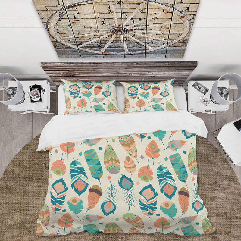 Ensemble de housse de couette bohème Boho, Housse de couette très grand + 2 très grandes ta