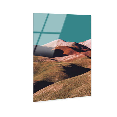 Mountains over turquoise sky Print