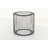 Thibeault Black Metal Accent Table with Shaded Glass Top 20" x 20" x 19"