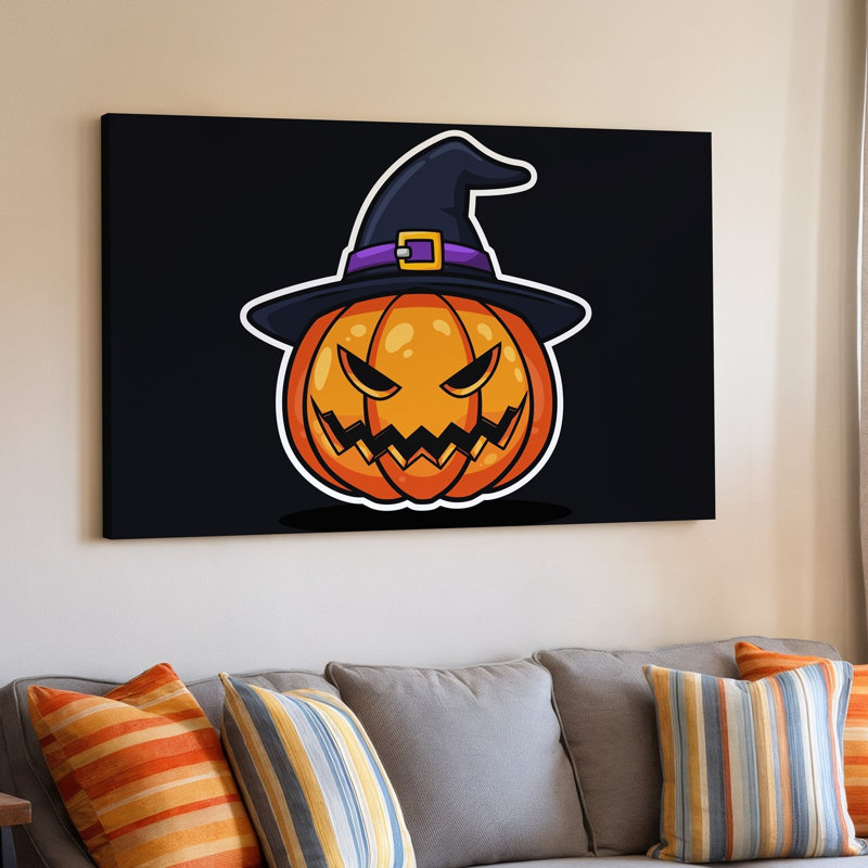 Toile de style Jack O Lantern, H 30 po x l 40 po