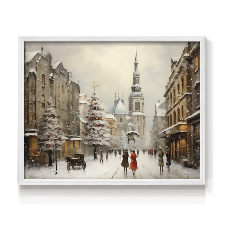 Chirstmas Art-CCCXLI -Framed Print - Restickable, H 11 po x l 14 po, Blanc