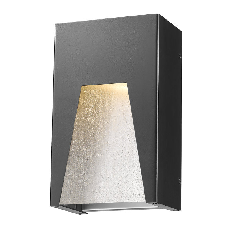 Luminaire à cloison d'extérieur à DEL Robstown, H 13,25 po x l 6 po x P 3,63 po, Argent, bronze