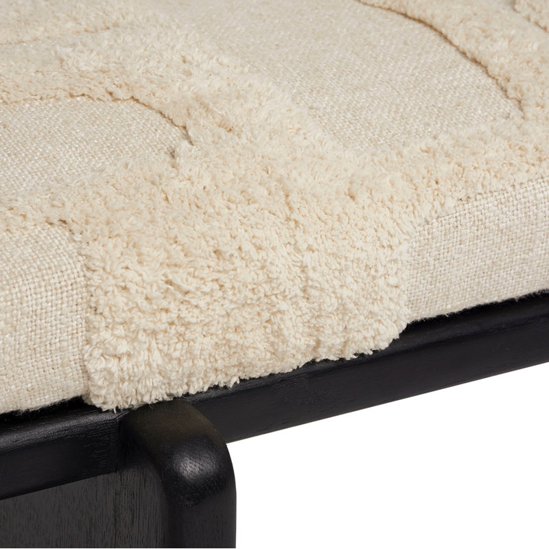 Collier Upholstered Bench, Matte Black