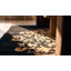 Hand Knotted Wool Floral Area Rug in Black
