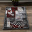 Tapis gris / rouge Emaline-1664666585