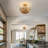 3 - Light Vintage Gold Bowl Semi Flush Mount