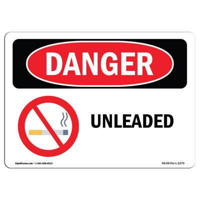 Unleaded Aluminum Sign 12 x 18