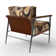 Crista - Fauteuil rembourré à motif géométrique abstrait