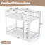 Lits jumeaux convertibles XL en métal, tubes d'acier ronds, gain de place moderne pour la maison