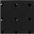 Rotating Pegboard Display 4-Sided Spinning Peg Board Display with 24 Hooks Black