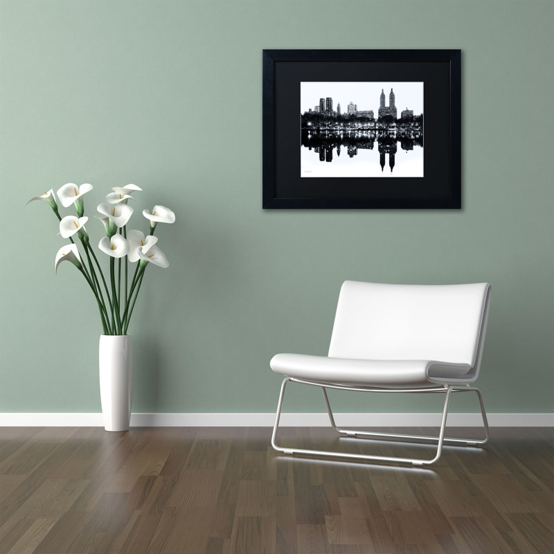 «Central Park West II» par David Ayash, reproduction de photo encadrée, Noir, H 11 po x l 14 po