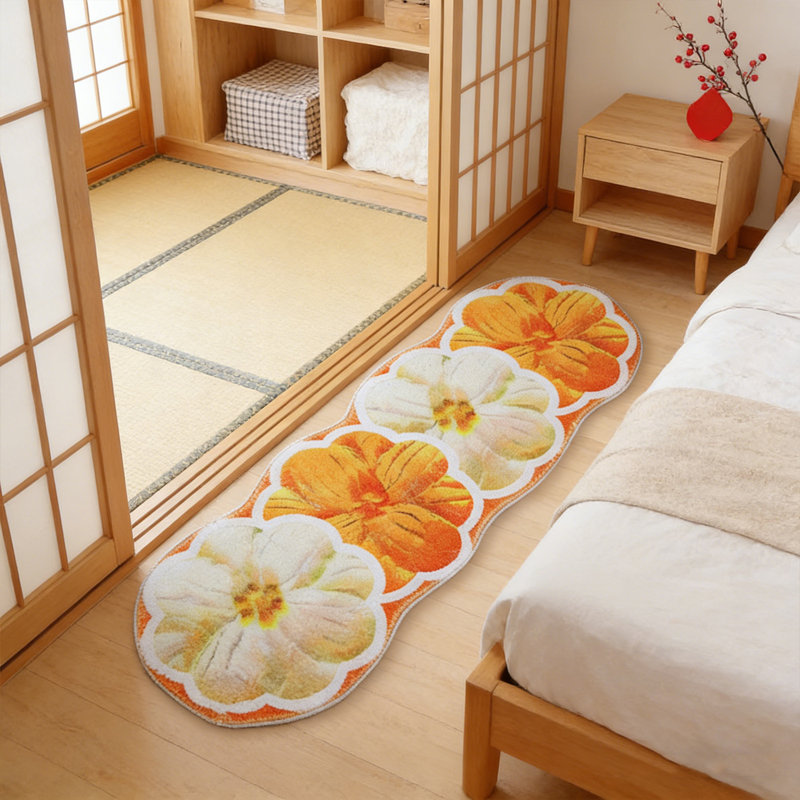 Tapis pour salle de bain Flower, Simple - L 47 po x l 16 po