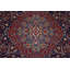 Tapis bleu marine en laine noué à la main de conception unique 1980S 7 pi 10 po x 10 pi 11 po