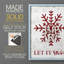 Let It Snow Snowflake, reproduction encadrée - bois massif-623166419-623166420