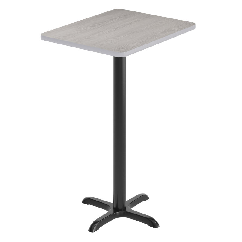 Plateau de table en stratifié Jaramillo, L 30 po x L 24 po, Hauteur de la barre (hauteur de 43,13 po), Gris