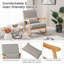 Chaise berçante rembourrée avec coussin Jahlon