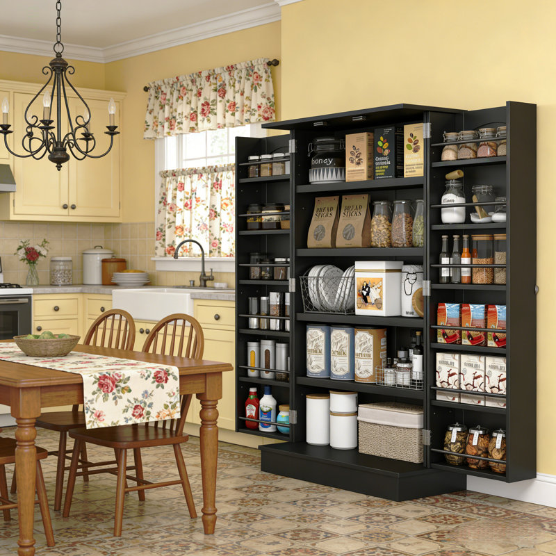 Armoire de cuisine moderne, armoire de cuisine, Black