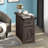 Ardala 24'' H Farmhouse End Table with Power Outlets & Drawer Cabinet
