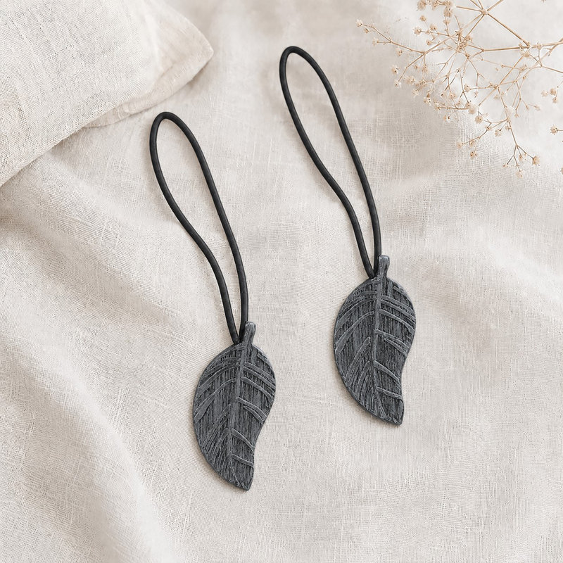 Embrasses de rideaux magnétiques Sonora, Gris / noir