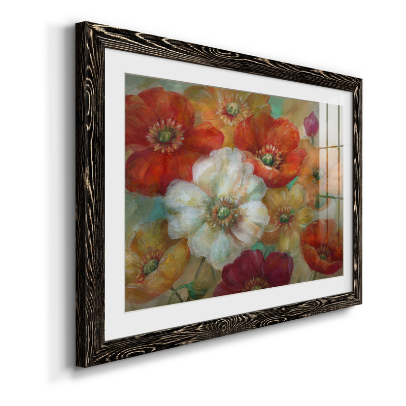 Poppycentric - Peinture encadrée, H 31 po x l 44 po x P 1 po, Cadre noir