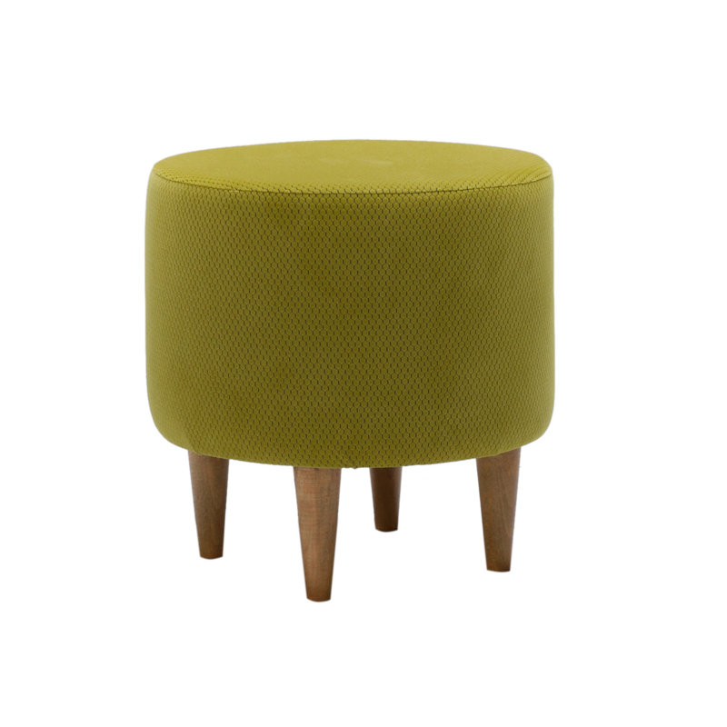 Upholstered Ottoman, Green 100% Polyester