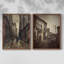 «Vintage Landscape LX», impression giclée sur cadre - ensemble de 2-207107314-207107322