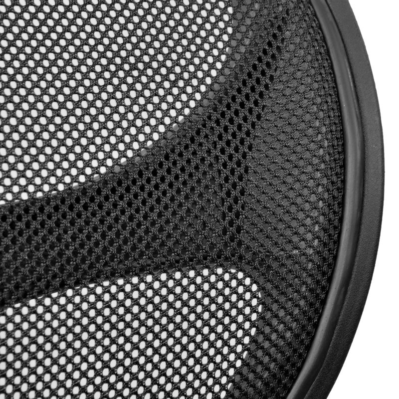 Chaise de bureau en filet mobili à dossier moyen, noir