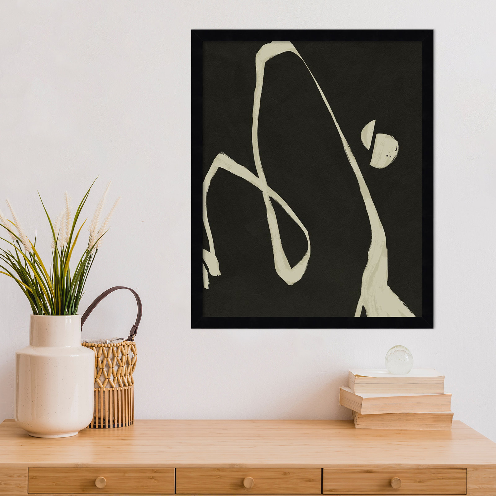 Neutral Spring II Print by Jacob Green, Black, 21" H x 17" W x 1" D